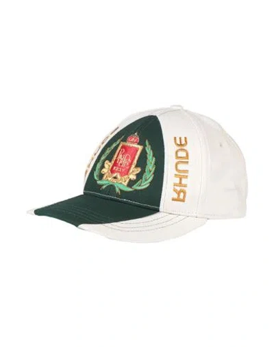 Rhude Man Hat Beige Size Onesize Cotton, Polyester In Sand