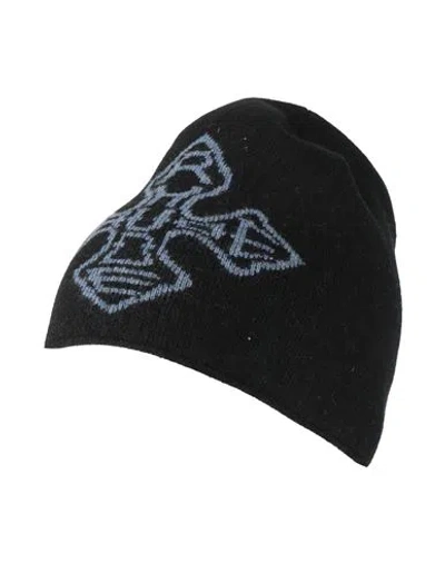 Rhude Man Hat Black Size Onesize Cotton, Cashmere