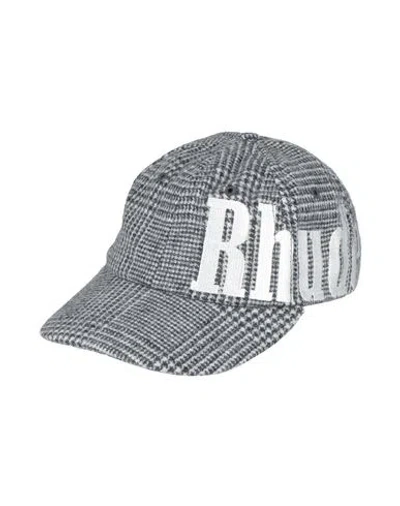 Rhude Man Hat Black Size Onesize Wool, Nylon, Alpaca Wool In Gray