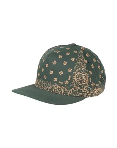 Rhude Man Hat Dark Green Size Onesize Cotton, Polyester