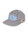 Rhude Man Hat Grey Size Onesize Cotton, Polyester In Gray