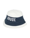 Rhude Man Hat Navy Size Onesize Cotton In Blue