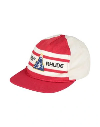 Rhude Man Hat Off White Size Onesize Cotton, Polyester