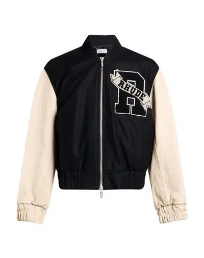 Rhude Man Jacket Black Size M Wool