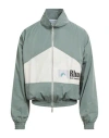 Rhude Man Jacket Sage Green Size Xl Nylon In Green