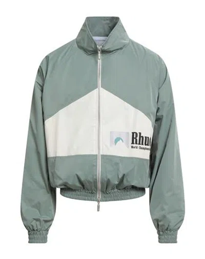 Rhude Man Jacket Sage Green Size Xl Nylon