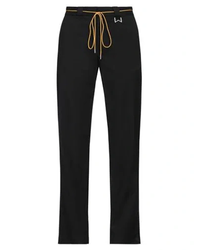 Rhude Man Pants Black Size M Polyester, Viscose, Elastane