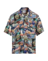 Rhude Graphic Print T-shirt With Patch Pocket In Blue