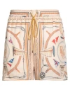 Rhude Man Shorts & Bermuda Shorts Beige Size L Silk In Multi
