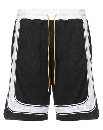 Rhude Man Shorts & Bermuda Shorts Black Size S Polyester