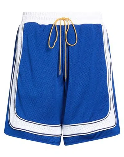 Rhude Man Shorts & Bermuda Shorts Blue Size S Polyester