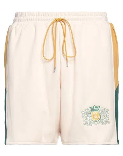 Rhude Man Shorts & Bermuda Shorts Ivory Size Xl Cotton, Polyester In White
