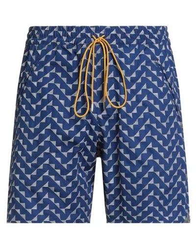 Rhude Man Shorts & Bermuda Shorts Navy Size M Cotton In Blue