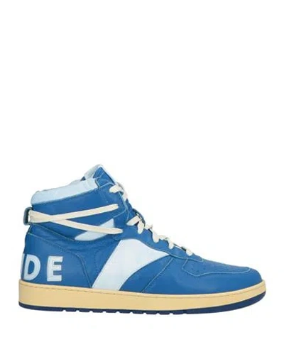 Rhude Man Sneakers Blue Size 9 Leather