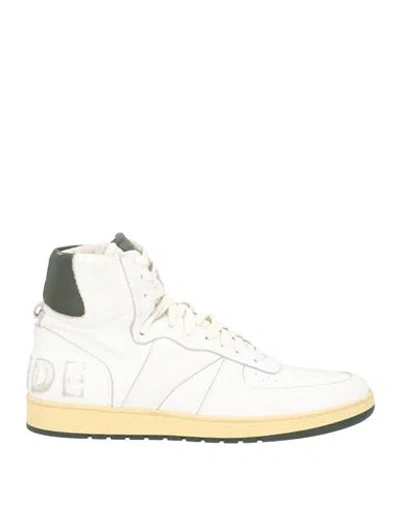 Rhude Man Sneakers White Size 8 Leather