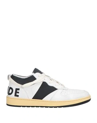 RHUDE RHUDE MAN SNEAKERS WHITE SIZE 8 LEATHER