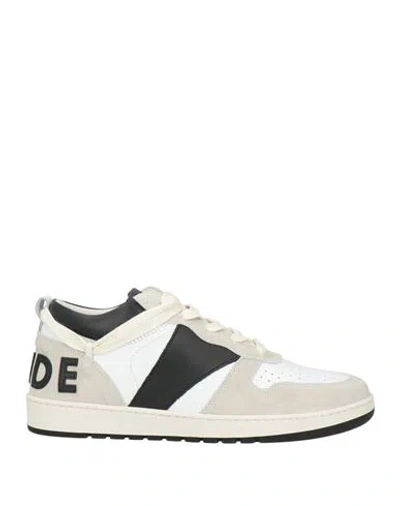 RHUDE RHUDE MAN SNEAKERS WHITE SIZE 9 LEATHER
