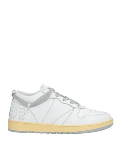 Rhude Man Sneakers White Size 9 Leather