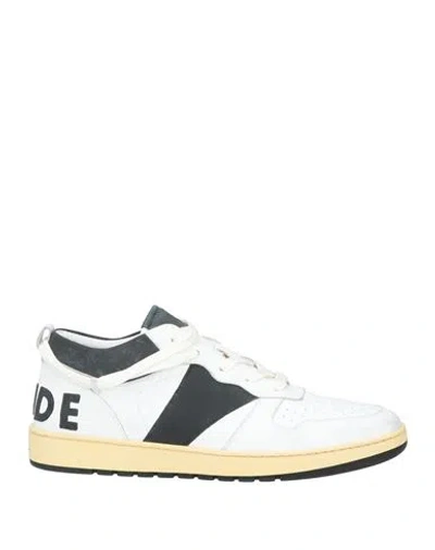 Rhude Man Sneakers White Size 9 Leather In Multi