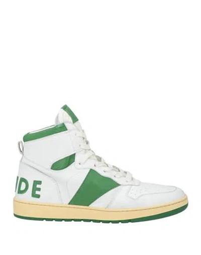 RHUDE RHUDE MAN SNEAKERS WHITE SIZE 8 LEATHER