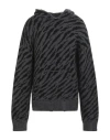 Rhude Zebra Stripe Wool & Cashmere Sweater Hoodie In Grey