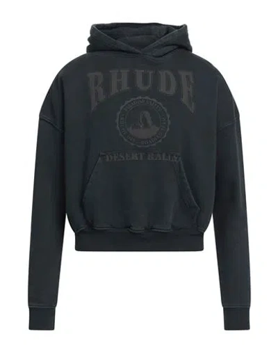 Rhude Man Sweatshirt Charcoal Size Xl Cotton, Elastane In Grey
