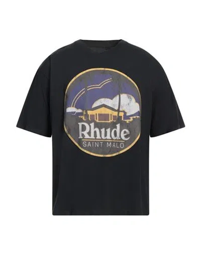 Rhude Round-necked T-shirt In Black
