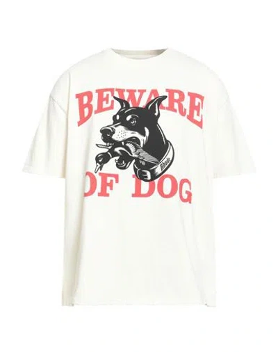 Rhude Man T-shirt Ivory Size Xl Cotton In White