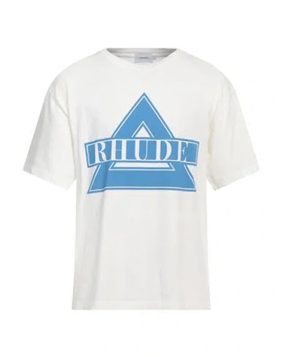 Rhude Man T-shirt White Size M Cotton