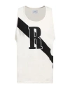 Rhude Man Tank Top Ivory Size Xxl Cotton In White