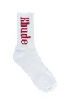 Rhude Logo-embroidered Crew Socks