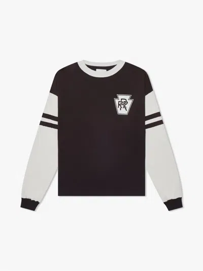 Rhude Men's Black And White Contrast Long Sleeve T-shirt For Fw23