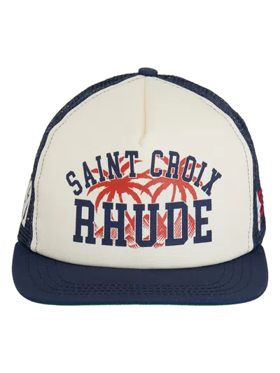 Rhude Men's Cappello Trucker Saint Croix In Ivory