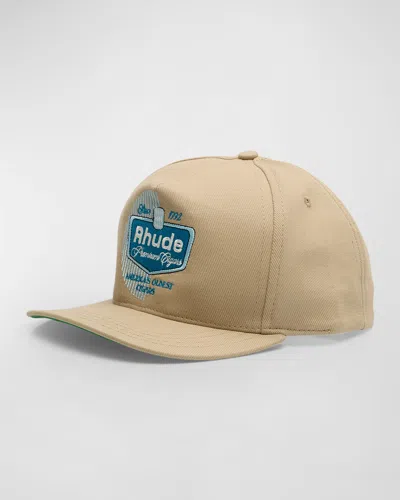 Rhude Men's Cigaro Embroidered Baseball Cap In Neutral