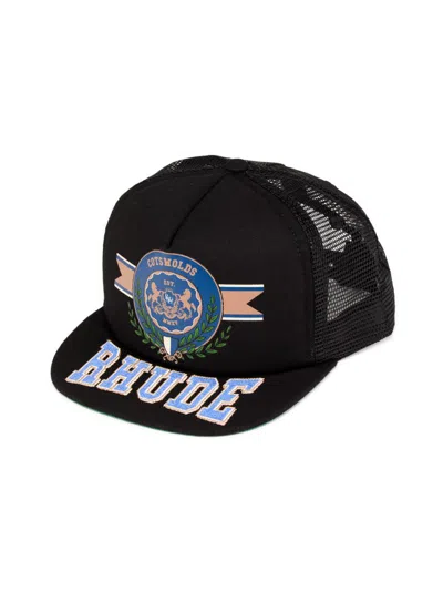 Rhude Men's Cotswold Trucker Hat In Black