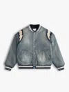 Rhude Blue Lightning Bomber Jacket In Blue