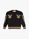 Rhude Men's Eagle Souvenir Knit Crewneck In Black