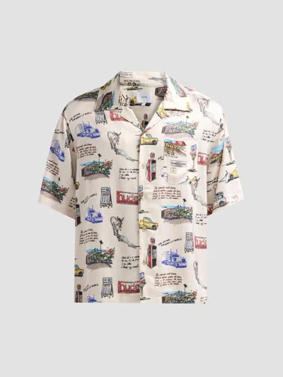 Rhude Men's Highway Camp Shirt In Multi