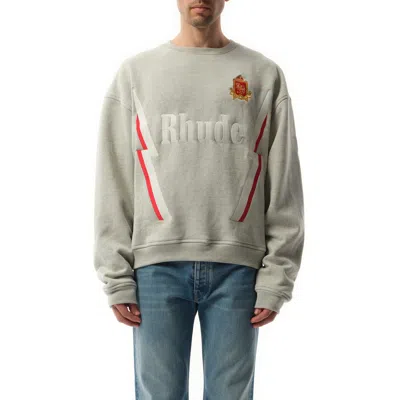 Rhude Men's Lightning Sweatshirt In Heather Grey