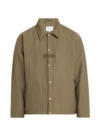 Rhude Men's Logo Cotton-nylon Ripstop Coach's Jacket In Taupe