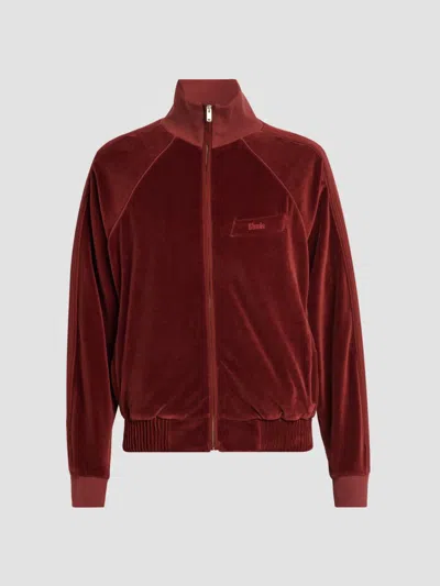 Rhude Men's Madera Velour Track Jacket In Brown