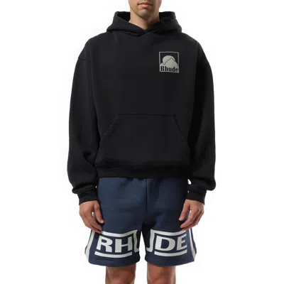Rhude Men's Moonlight Badge Hoodie In Vintage Black