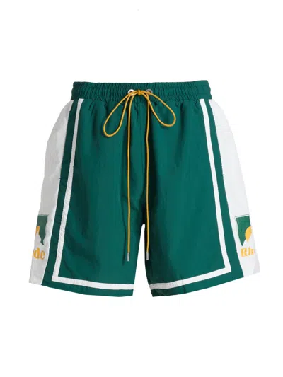 Rhude Men's Moonlight Logo Shorts In Green