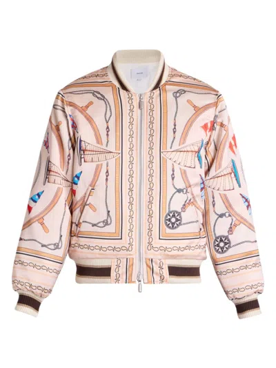 RHUDE MEN'S NAUTICA SATIN BOMBER JACKET