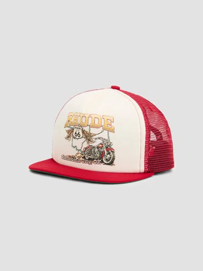 Rhude Men's Oklahoma 66 Trucker Hat In Red White Multi
