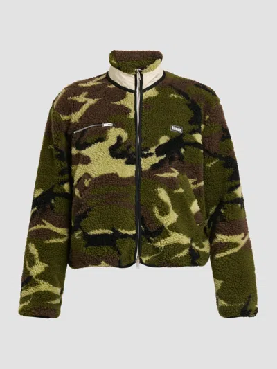 Rhude Men's Parilla Camouflage Wool-blend Fleece Jacket In Brown
