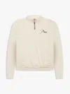 Rhude Men's Quarter Zip Vtg White In Neutral