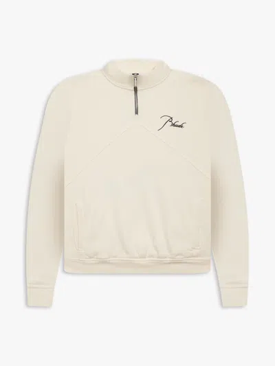 Rhude Men's Quarter Zip Vtg White In Neutral