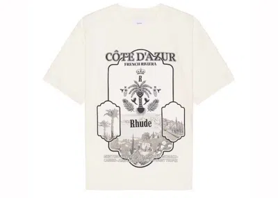 Pre-owned Rhude Men's  Azur Mirror T-shirt In White