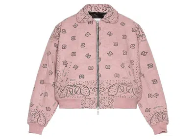 Pre-owned Rhude Men's  Bandana Bomber Jacket In Purple